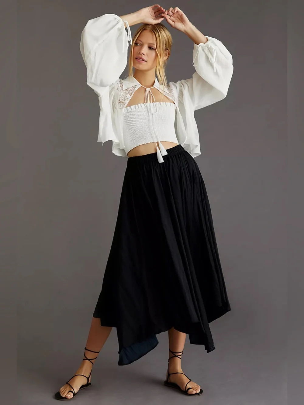 Anthropologie Maeve Cropped Lace Shrug OZ